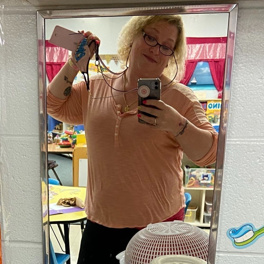 Lucky Brand XL Peach Top Lace - Picture 4 of 16